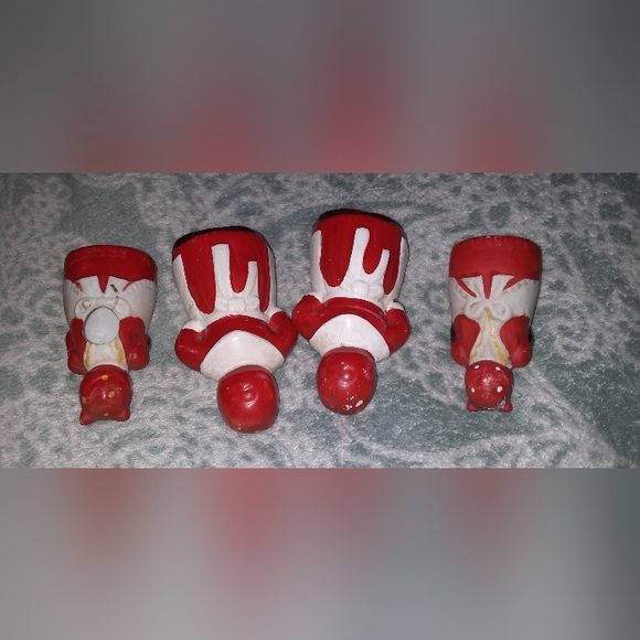 Black red & White Vintage Americana Salt, pepper, Shakers toothpick holder 1940' - Picture 3 of 6